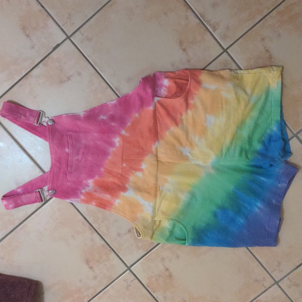 Swoverall Swovie Shorts Rainbow Stripe Tie Dye (size L like new)